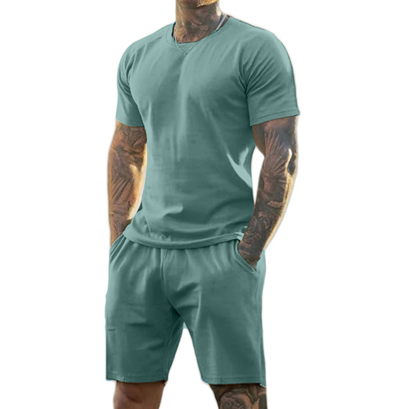 🔥Hot Sale Offers-Men's Athletic T-Shirt & Shorts 2-Piece Set