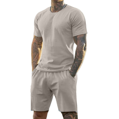 🔥Hot Sale Offers-Men's Athletic T-Shirt & Shorts 2-Piece Set