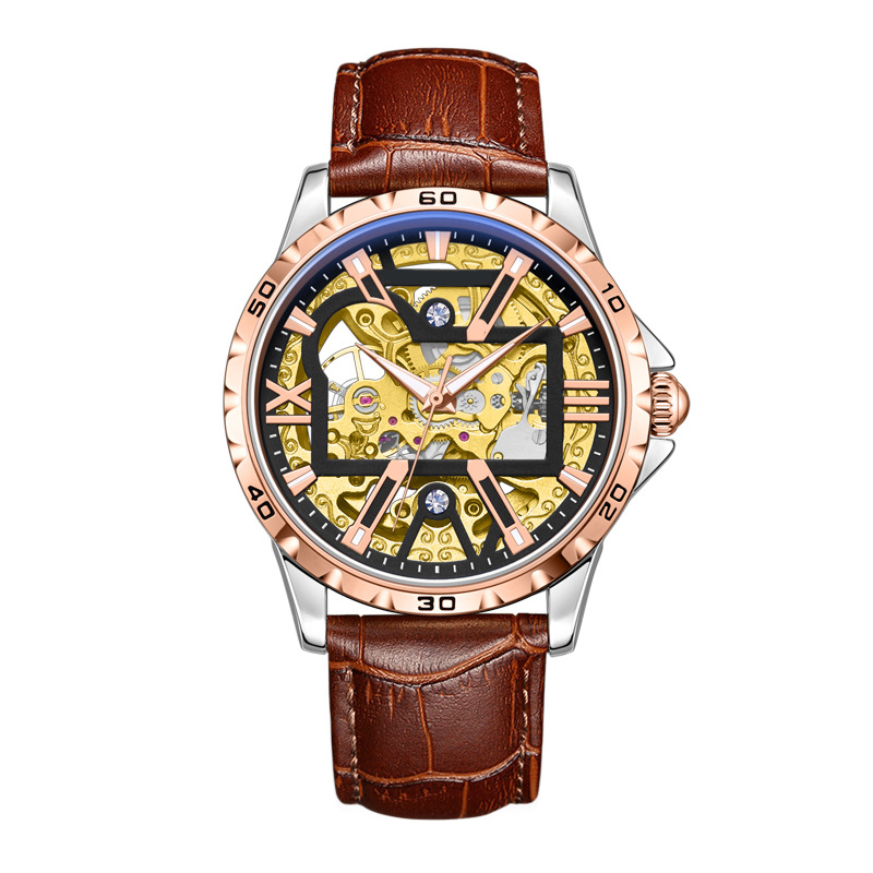 🔥Hot Sale Offers-Men's Automatic Skeleton Stainless Steel Watch