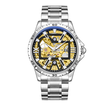 🔥Hot Sale Offers-Men's Automatic Skeleton Stainless Steel Watch