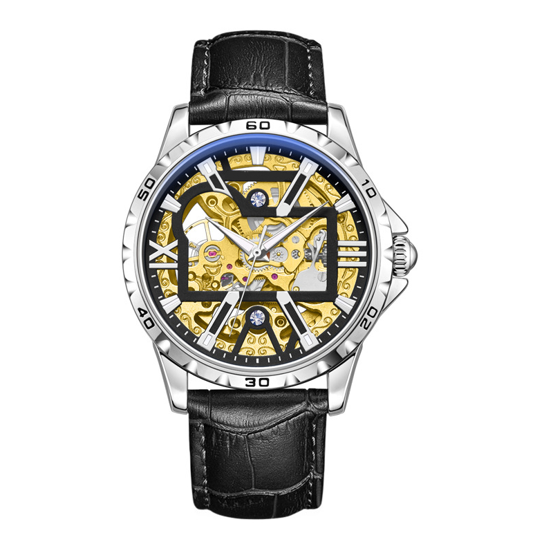 🔥Hot Sale Offers-Men's Automatic Skeleton Stainless Steel Watch