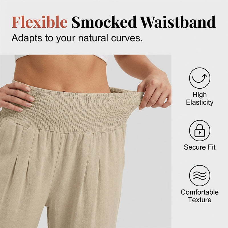 New Arrivals & Special Offers🍂Lightweight Elastic Waist Crop Pants for Women