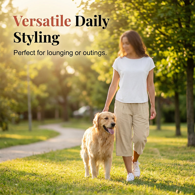 New Arrivals & Special Offers🍂Lightweight Elastic Waist Crop Pants for Women