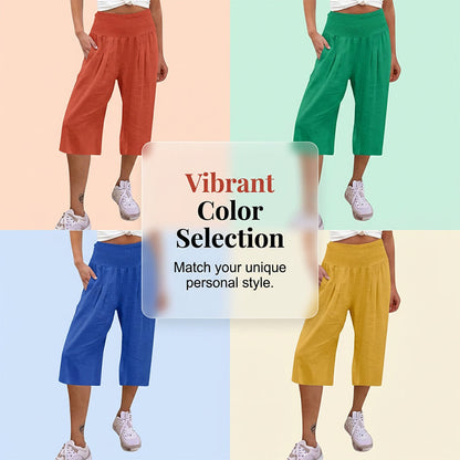 New Arrivals & Special Offers🍂Lightweight Elastic Waist Crop Pants for Women