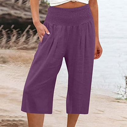 New Arrivals & Special Offers🍂Lightweight Elastic Waist Crop Pants for Women