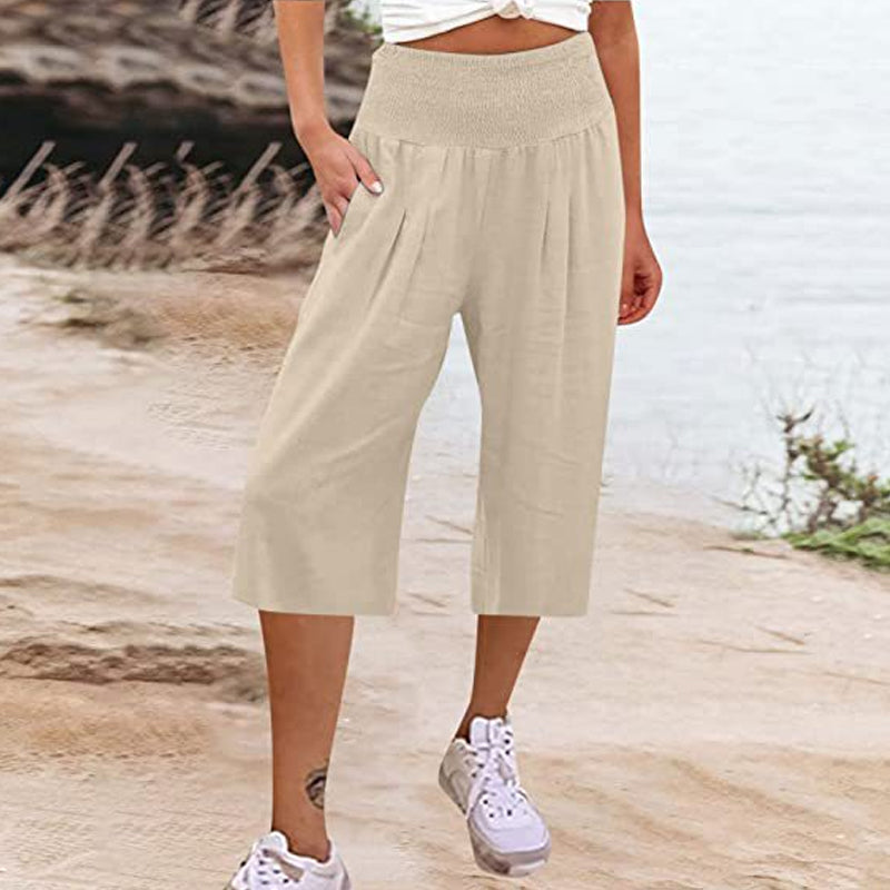 New Arrivals & Special Offers🍂Lightweight Elastic Waist Crop Pants for Women