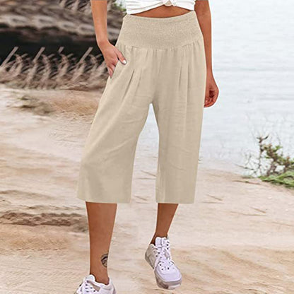 New Arrivals & Special Offers🍂Lightweight Elastic Waist Crop Pants for Women