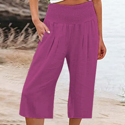 New Arrivals & Special Offers🍂Lightweight Elastic Waist Crop Pants for Women