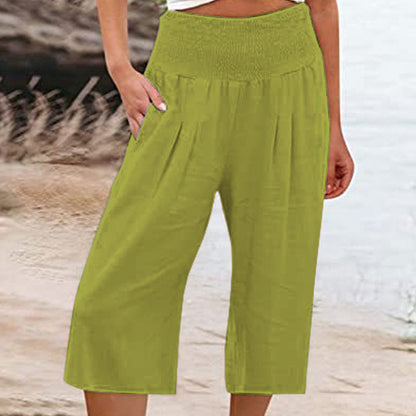 New Arrivals & Special Offers🍂Lightweight Elastic Waist Crop Pants for Women