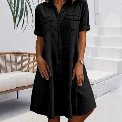 🔥 Limited-Time Sale – Up to 60% OFF🔥Women's Casual Denim Shirt Dress