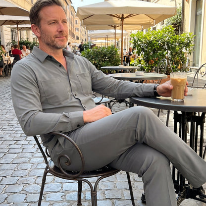 🔥Limited-time offer-Men's 2-Piece Solid Color Walking Suit Set