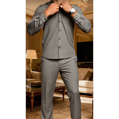 🔥Limited-time offer-Men's 2-Piece Solid Color Walking Suit Set