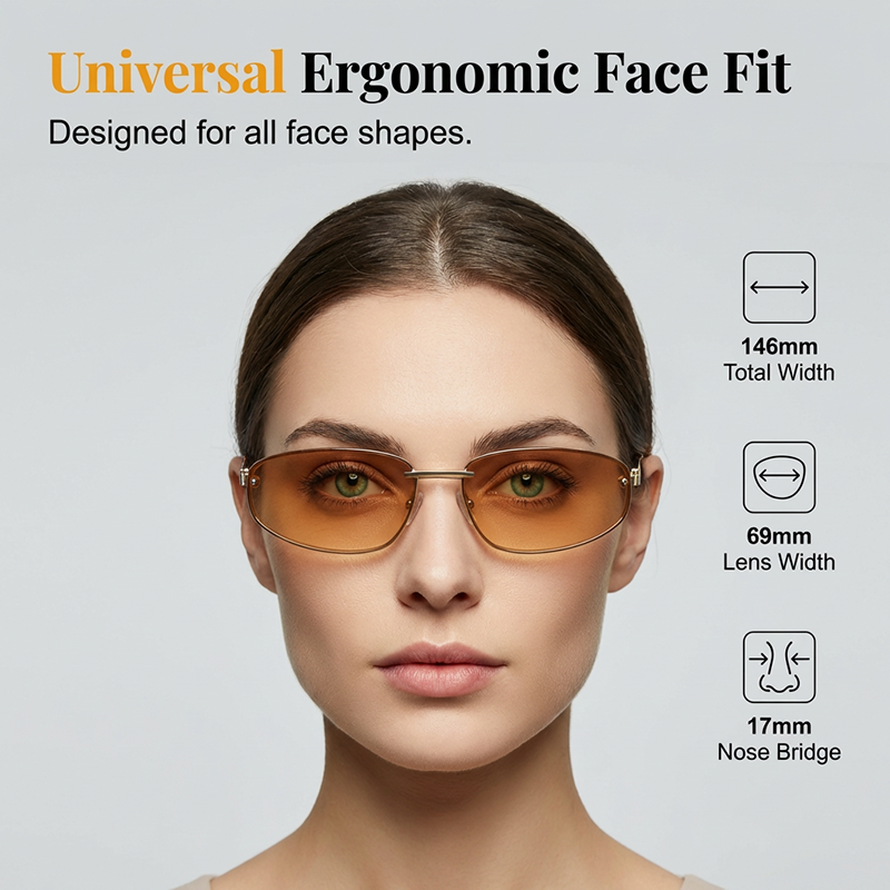 🔥Hot Sale Offers-Y2K Retro Rimless Sunglasses for Women