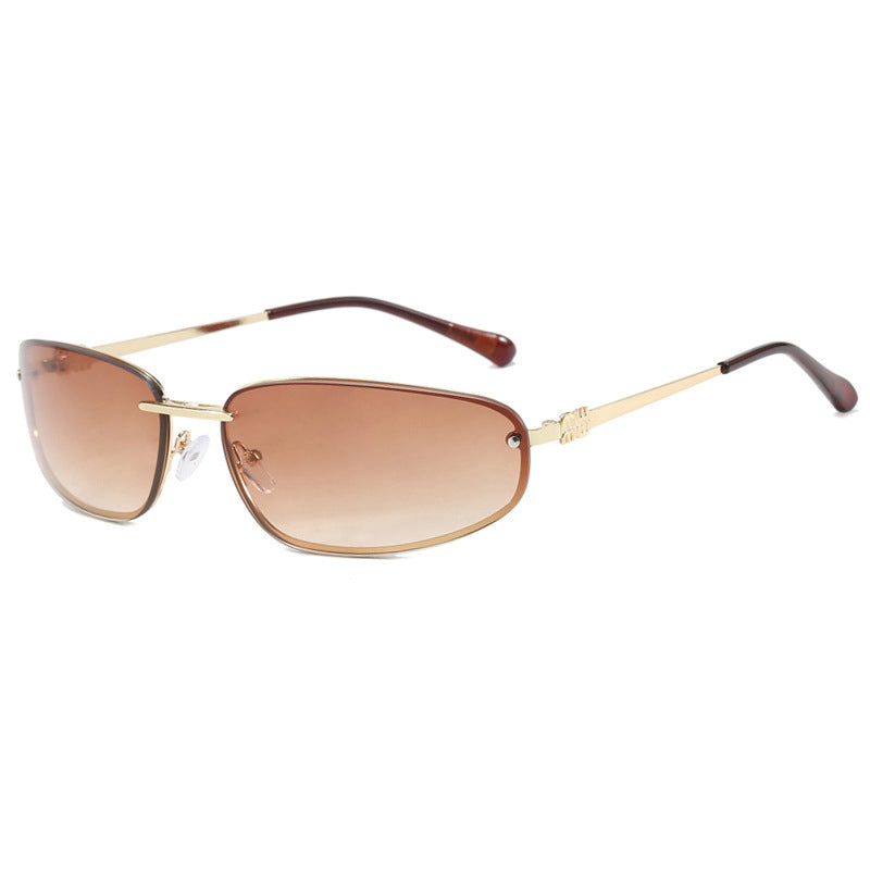 🔥Hot Sale Offers-Y2K Retro Rimless Sunglasses for Women