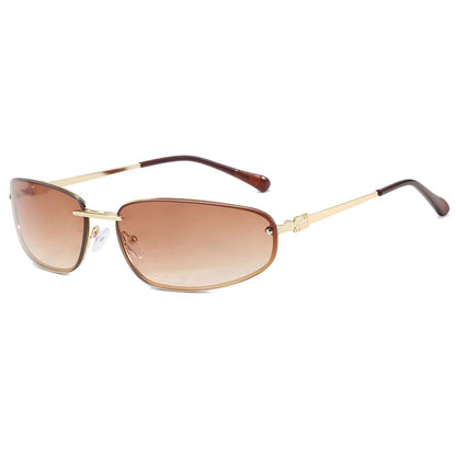 🔥Hot Sale Offers-Y2K Retro Rimless Sunglasses for Women