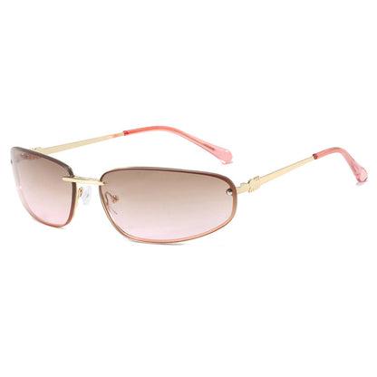 🔥Hot Sale Offers-Y2K Retro Rimless Sunglasses for Women
