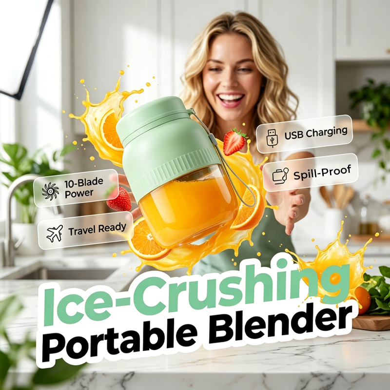 🔥Hot Sale Offers-Portable Blender with Dual Lids & Cups
