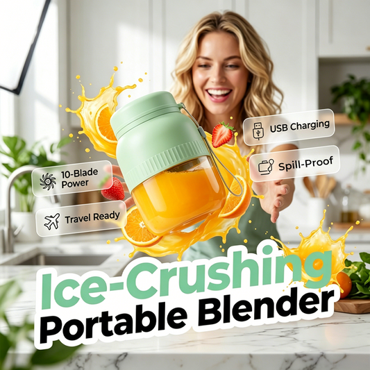 🔥Hot Sale Offers-Portable Blender with Dual Lids & Cups