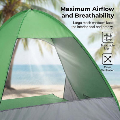 🔥 New for 2026! 🔥 Automatic pop-up beach tent – foldable for storage and reusable!