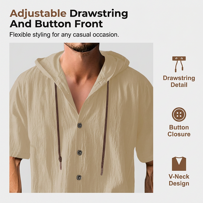 🔥Hot Deals-Men's Casual Hooded Shirt & Pants Set