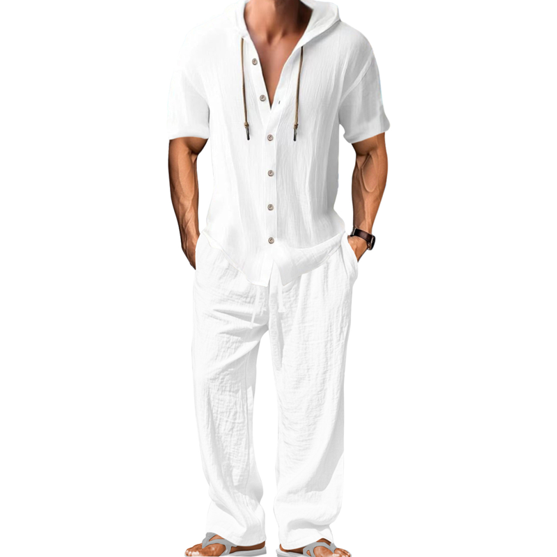 🔥Hot Deals-Men's Casual Hooded Shirt & Pants Set