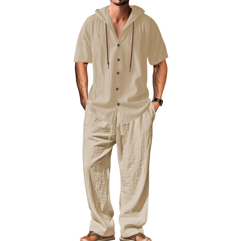 🔥Hot Deals-Men's Casual Hooded Shirt & Pants Set