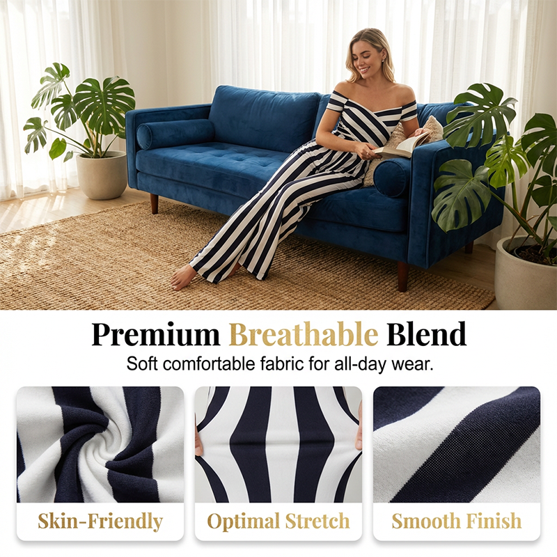 👗 50% OFF NOW! ✨ Women's Off-Shoulder Jumpsuit – Wide Leg & Criss-Cross Neck – Elegant & High Waist 💃
