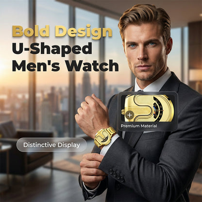 🔥2026 New Arrivals Sale-Men's Fashion U-Shaped Dial Watch