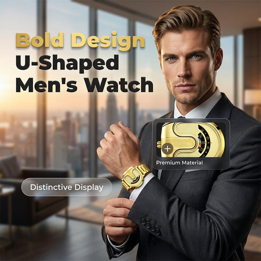 🔥2026 New Arrivals Sale-Men's Fashion U-Shaped Dial Watch