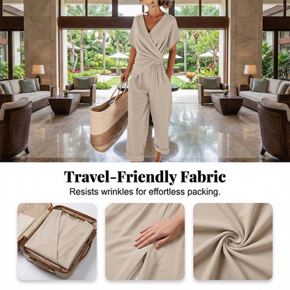 🔥Limited-time offer-Elegant Solid Color Two-Piece Set