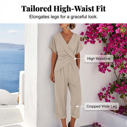🔥Limited-time offer-Elegant Solid Color Two-Piece Set