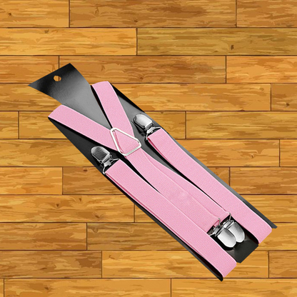 Classic Unisex Adjustable Elastic 4-Clip Suspenders