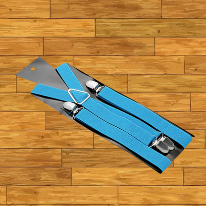 Classic Unisex Adjustable Elastic 4-Clip Suspenders