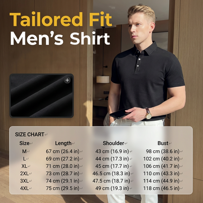 🔥Hot Sale Deals-Men’s Cooling Solid Color Business Casual Short-Sleeve Shirt