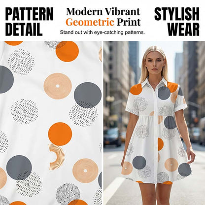 🔥Limited-time offer-Women's Short Sleeve Collared A-Line Dress