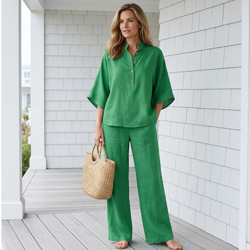 ⌛Limited Time Sale 50% OFF🔥Women‘s Stand-Collar Top & Pants Set – Chic, Versatile, Effortlessl