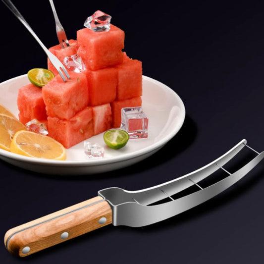 🔥Limited-time offer-Quick-Cut Stainless Steel Watermelon Cube Slicer