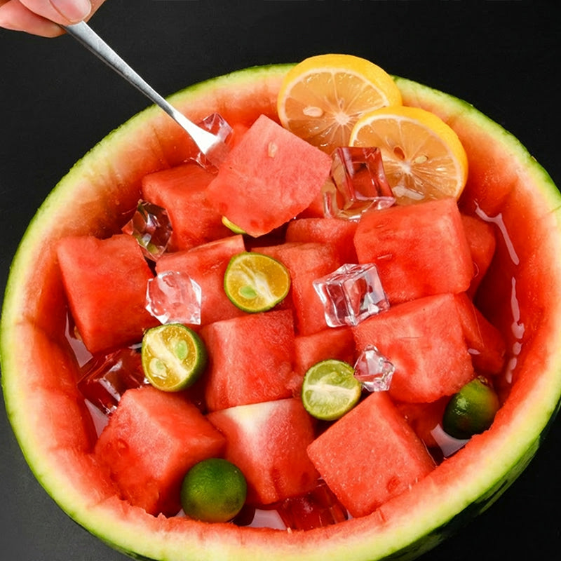 🔥Limited-time offer-Quick-Cut Stainless Steel Watermelon Cube Slicer