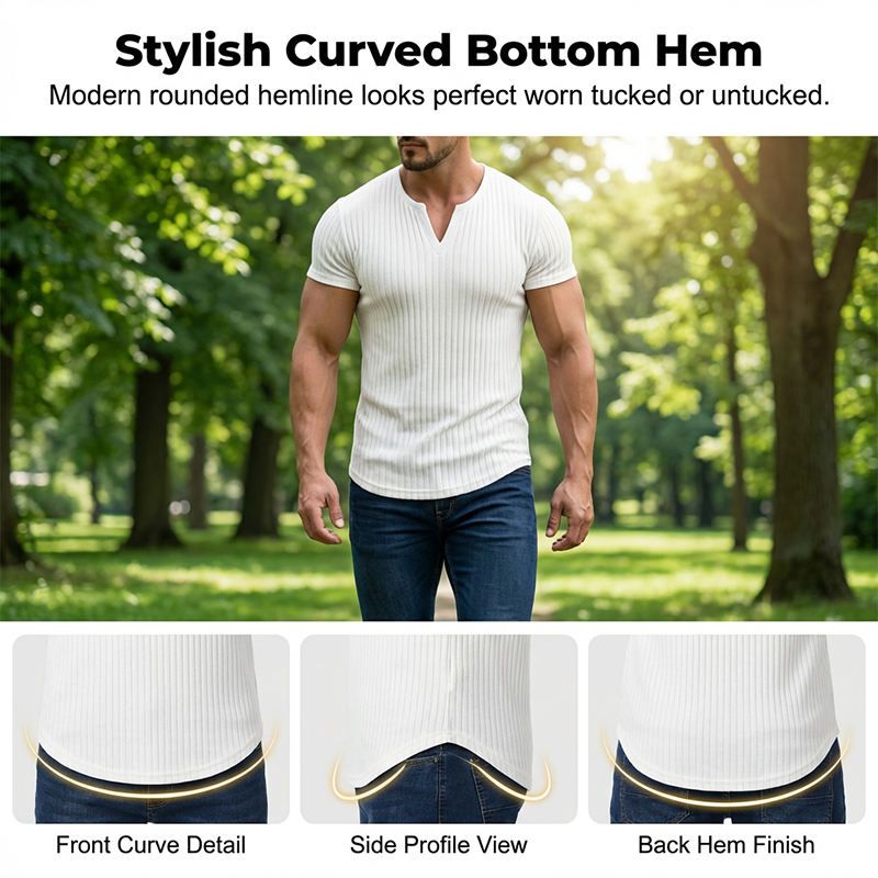 💥Limited-time offer-Men's Slim Solid Henley Shirt