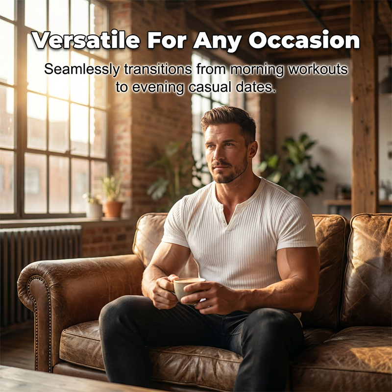 💥Limited-time offer-Men's Slim Solid Henley Shirt