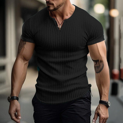 💥Limited-time offer-Men's Slim Solid Henley Shirt