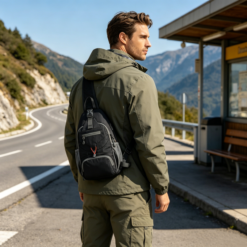 🎒 Practical Everyday Carry | Men's Multi-Pocket Water-Resistant Oxford Sling Bag
