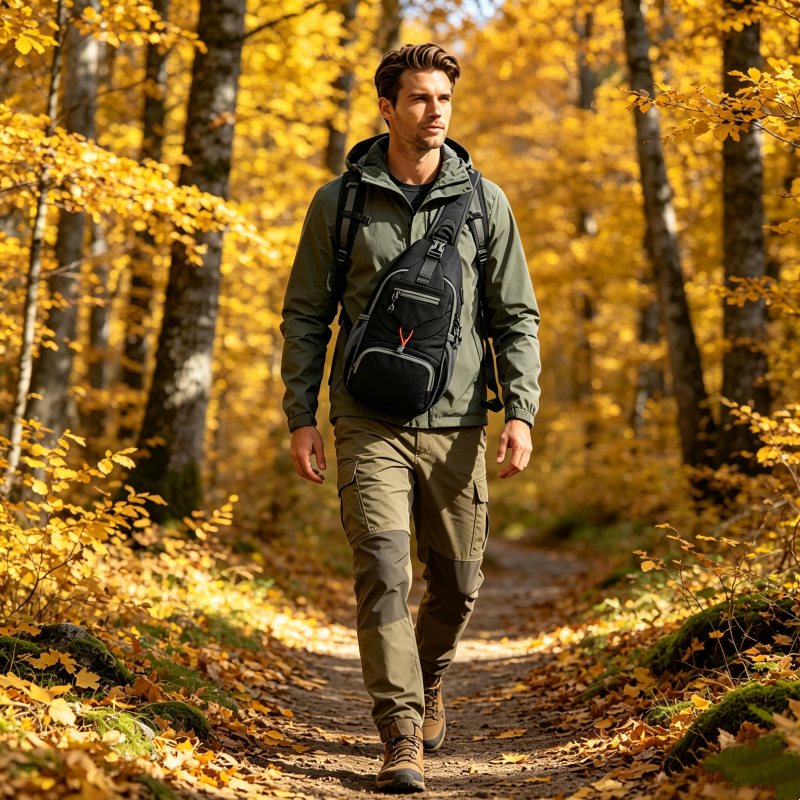 🎒 Practical Everyday Carry | Men's Multi-Pocket Water-Resistant Oxford Sling Bag