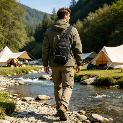 🎒 Practical Everyday Carry | Men's Multi-Pocket Water-Resistant Oxford Sling Bag