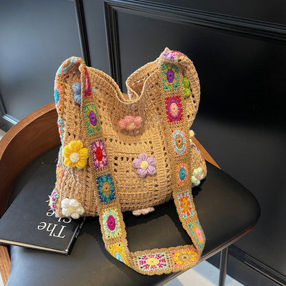 🧺 LIMITED-TIME 50% OFF! ✨ Women's Crochet Ethnic Bag – Bohemian, Spacious, Versatile 🌼