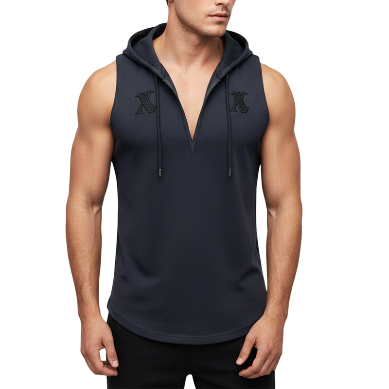🔥2026 New Arrivals: Hot Sellers-Men's Sleeveless Workout Hoodie Tank Top