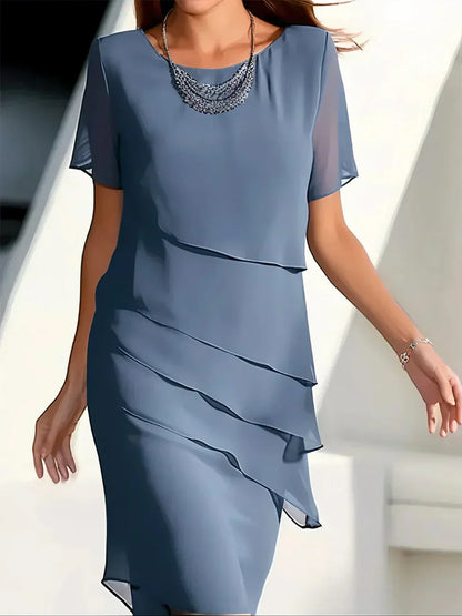 💕2026 Hot Sale 60% OFF🔥Elegant Pleated Chiffon Midi Dress