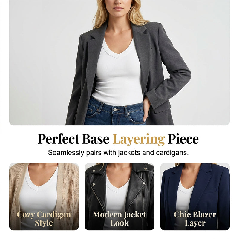🔥Limited-time offer-Women's V-Neck Ribbed Knit Tank Top