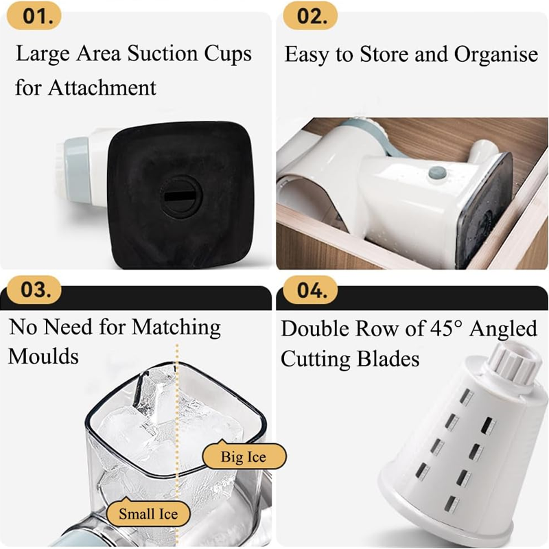 🧊 50% OFF NOW! ✨ Hand Crank Ice Crusher – Super Fine Ice in Seconds – Dual Blades & Suction Base 🍹