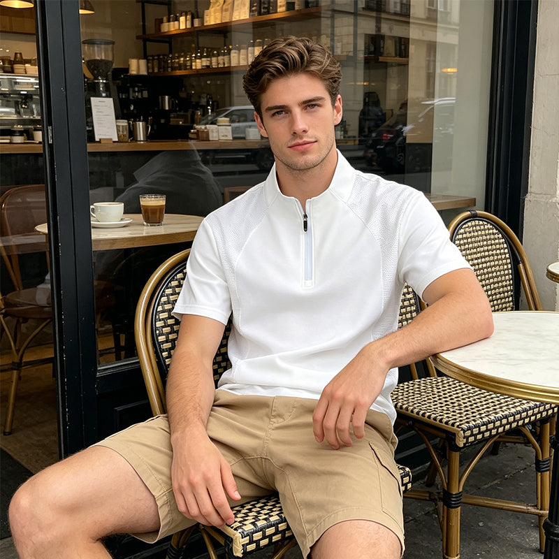 🔥New Arrivals & Special Offers-Men's Quick-Dry Half-Zip Athletic T-Shirt